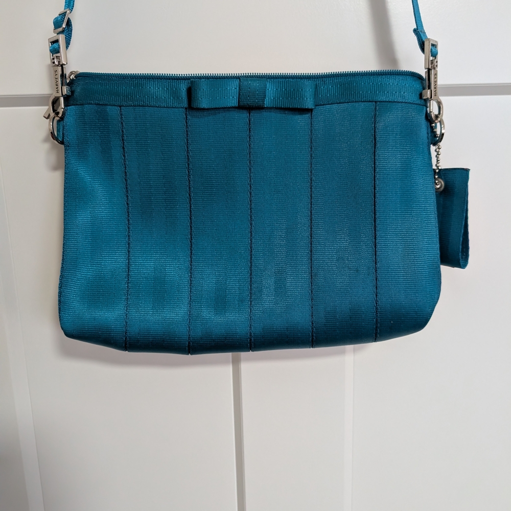 Harveys Lola Bow Clutch In Teal